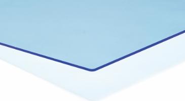 Støpt akrylplate med lysende kant, Fluorescerende blå, 750mm x 1000mm x 3,0mm